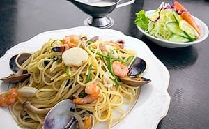 写真：海鮮和風スパゲッティ